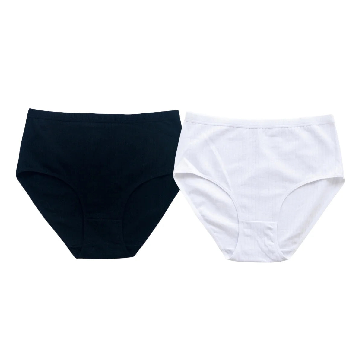 2Pcs/Set Women High Waist Cotton Panties Soft Stretch Tummy Control Ladies Rib Knit Underwear Sexy Lingerie Comfort Briefs S-XXL