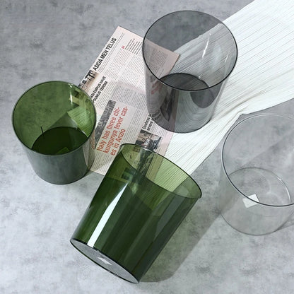 Transparent Trash Can - Nordic Style Garbage Bin for Home  Office