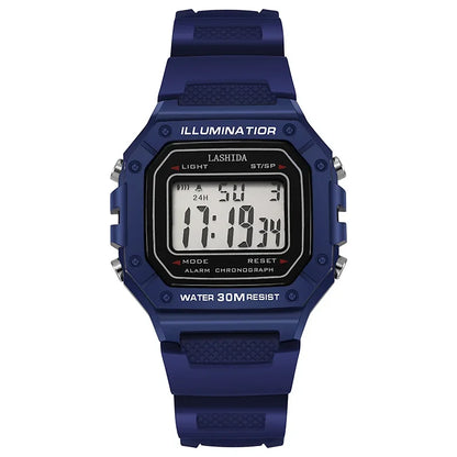 LED Sports Watch Men - Digital Wristwatch With Waterproof Silicone Band & Shock Resistant