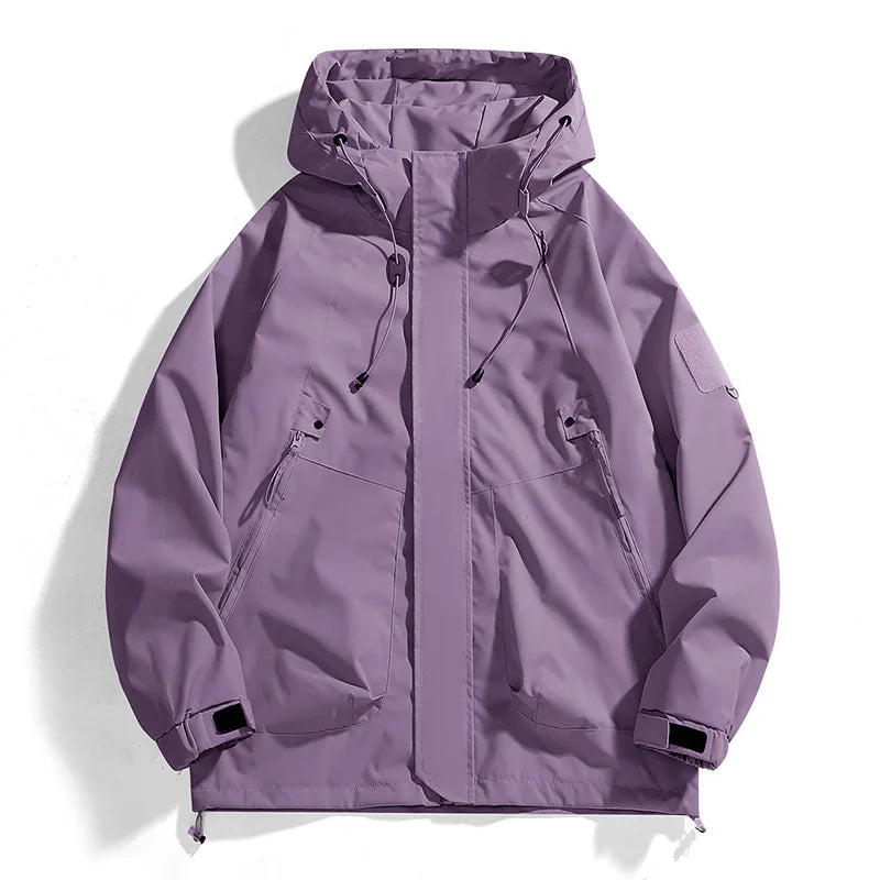 CHRLCK Unisex Outdoor Waterproof Jacket Windbreaker Coat Autumn Breathable Fishing Camping Windproof Jackets Men Women Clothing