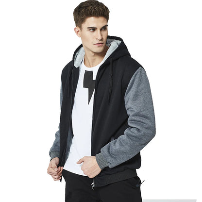 Men's Jacket Anime Bleach Zip Up Hoodies Thicken Warm for Men Fleece Long Sleeve Coat Casual Hooded Streetwear Men Winter Coats