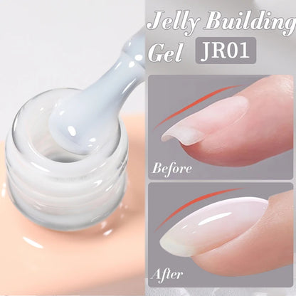 Nude Crystal Rubber Base Gel - 7ml Semi-Permanent Soak Off UV LED Nail Varnish