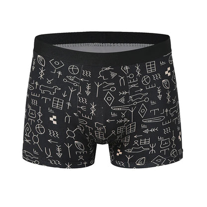 Mens 10-Piece Fashion Underwear Set - Comfortable Large Size Printed Boyshorts
