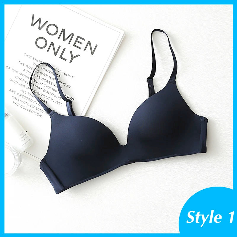 Seamless Push Up Bras - Wire Free A B Cup Bra With Adjustable Straps