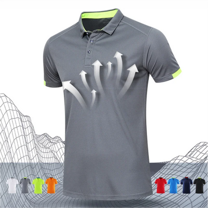 Men's Quick-Dry Polo Shirt – Breathable Golf & Sports Jersey (8 Colors)