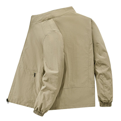 Men's Lightweight Packable Windbreaker Jacket 100% Polyamide Nylon Breathable Outdoor Sports Sun Protection Coat 2026