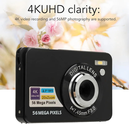 Kids Digital Camera - 4K UHD Camcorder With 20X Digital Zoom & Face Detect