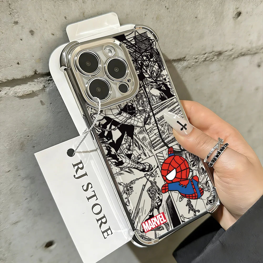 Cool Fashion Spidermans Phone Case For iPhone 17 17e 16e 16 15 14 13 12 11 Pro Max X XR XSMax 7 8 Mini Air Plus AntiFall Airabag