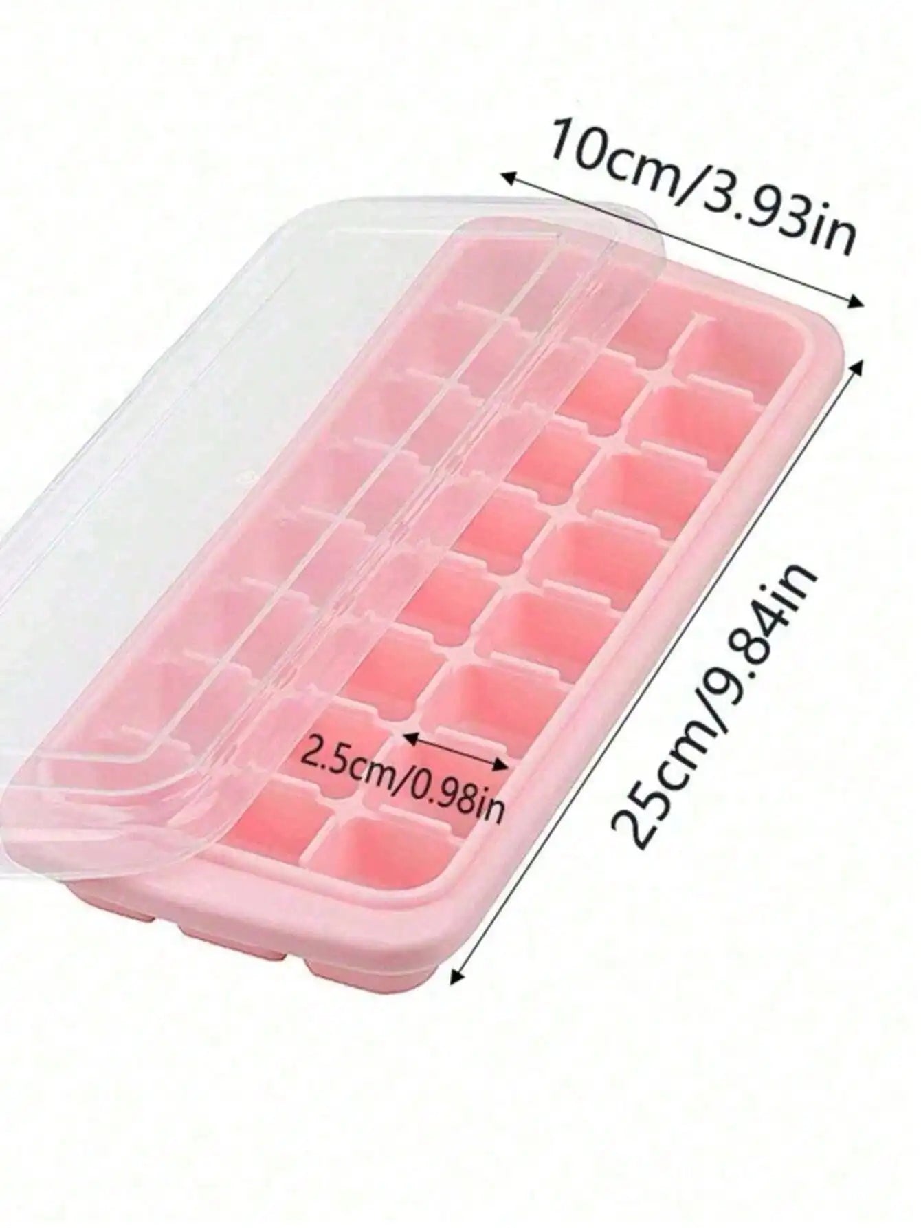 Silicone Ice Cube Trays with Lids – 14-Cavity Stackable (Assorted Colors)