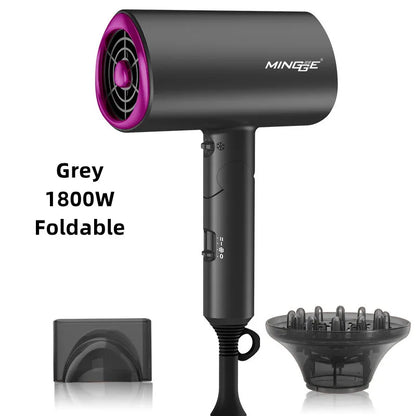 Professional Hair Dryer - Foldable High Power Negative Ion Blu-Ray Electric Blow Dryer