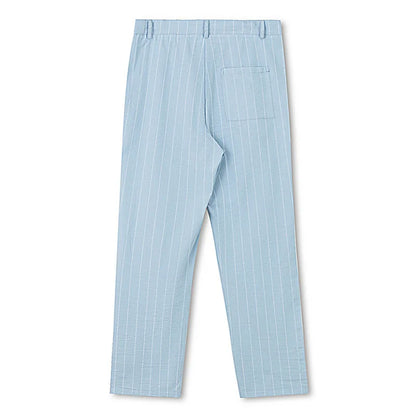 Linen Casual Pants - Men’s Striped Straight-Leg Breathable Loose Trousers for Spring