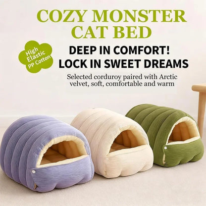 Cat Nest Four Seasons Universal Removable and Closed Cat Bed Winter Dog Nest Warm Sleeping Bag with Thick Velvet Pet Supplies