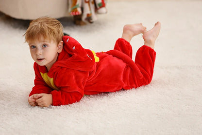 Baby Winter Rompers - Soft Polyester Hooded Jumpsuit With Animal Pattern, Machine Washable