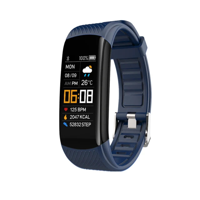 C5S Smart Bracelet IP67 Support Heart Rate Blood Pressure Blood Oxygen Measurement Call Reminder 3 Sports Modes For Men Women