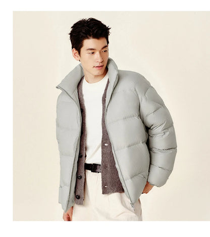 Semir Down Jacket Men Winter Three-proof Windproof Waterproof Stain Resistant Thick Stand Collar Puffer Coat Lightweight Warm