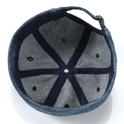 Fashion Denim Docker Cap Brimless Hat Solid Skullcap Solid Color Sailor Cap Beanie Hats Men Women Bucket Cap Adjustable Dad Hat