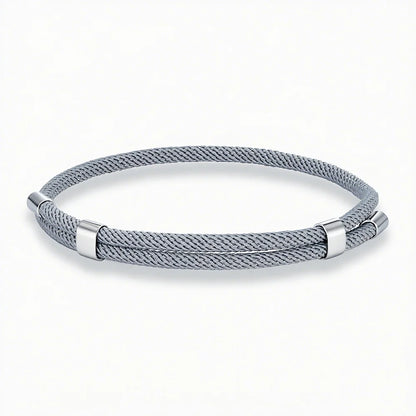 MKENDN Simple Style Men Women Bracelet 3mm Durable Marine Rope With Polished Steel Closure Jewelry Summer Beach Gifts