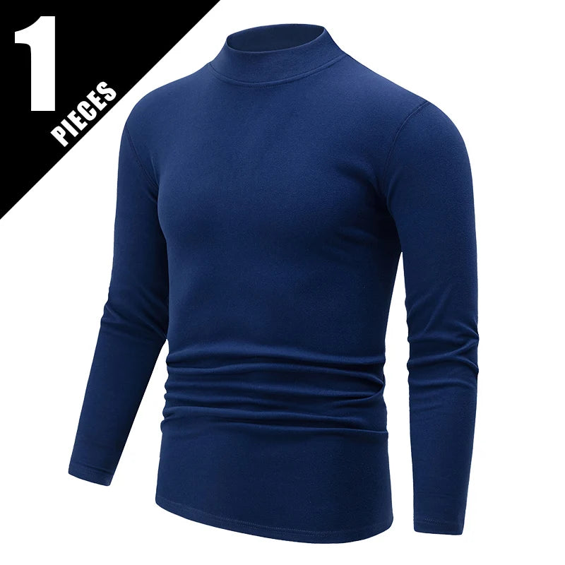 2/4 Piece Men's And Teenagers' Thermal Underwear Set Simple And Fashionable Long Sleeve Bottoming Shirt Elastic Waist Trousers P