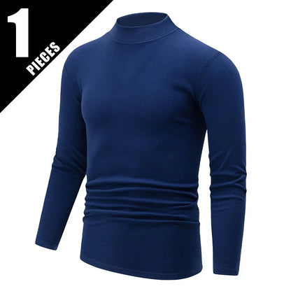 2/4 Piece Men's And Teenagers' Thermal Underwear Set Simple And Fashionable Long Sleeve Bottoming Shirt Elastic Waist Trousers P