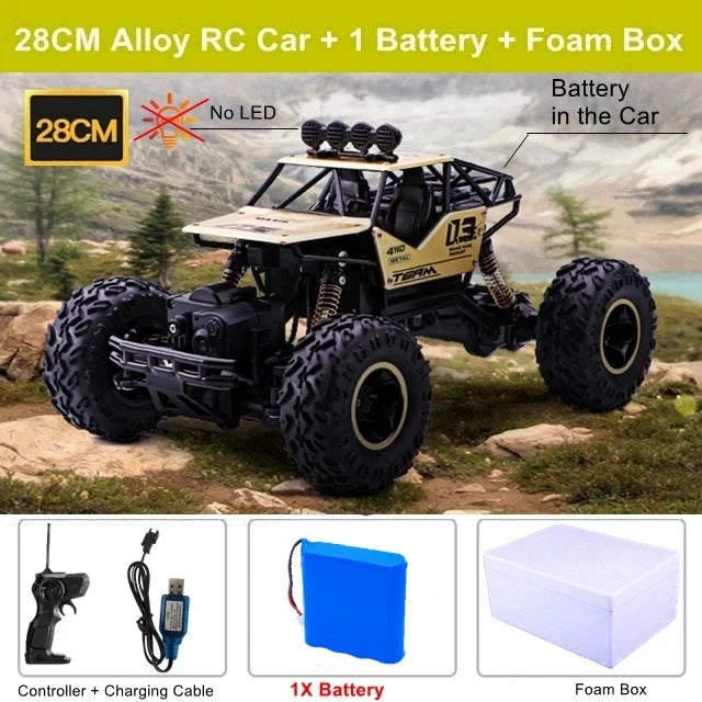 Remote Control Climbing Car - 4WD Off Road Truck with Shockproof Suspension & Anti Skid Wheels