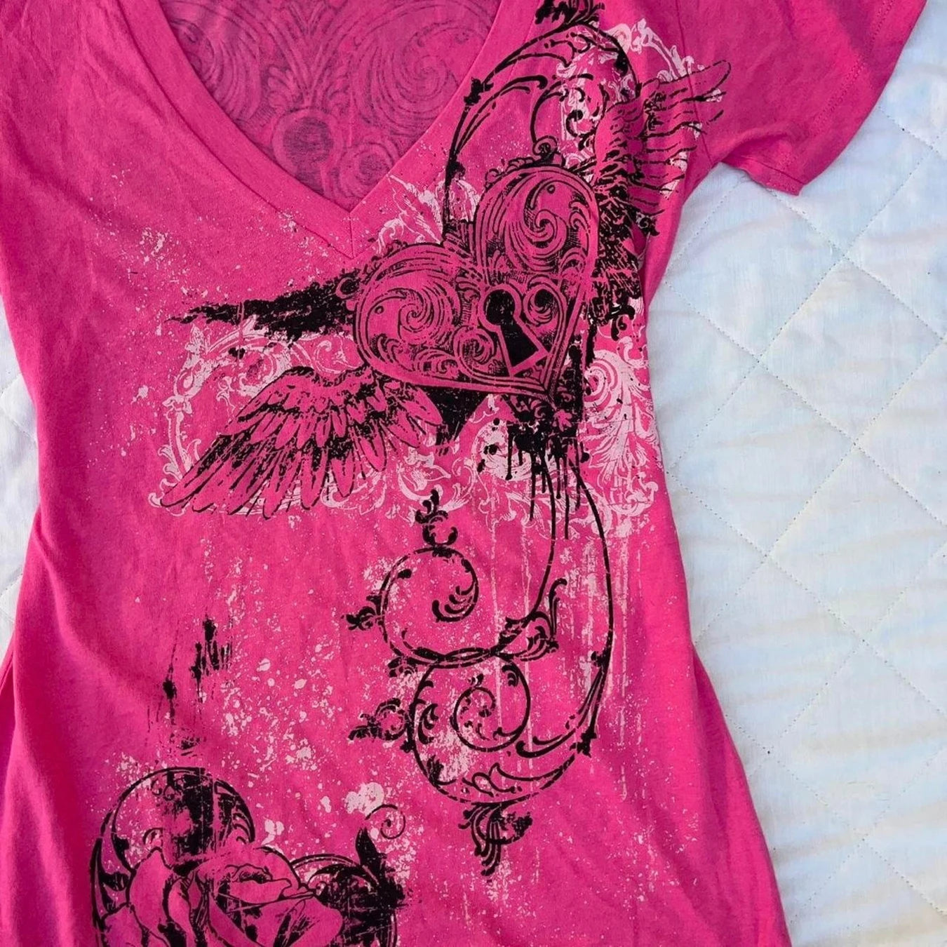 Summer New Millennium Women's Y2K Slim Fit T-Shirt Spicy Girl Retro Style Women's Printed Top