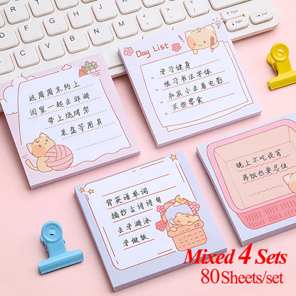 Kawaii Sticky Notes - Cute Journaling Memo Pads for To-Do Lists and Planning