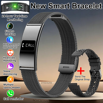 New Smart Bracelet Men Fitness Tracker IPX8 Waterproof Heart Rate Sleep Monitor Outdoors Sports Smartwatch Band For Android IOS