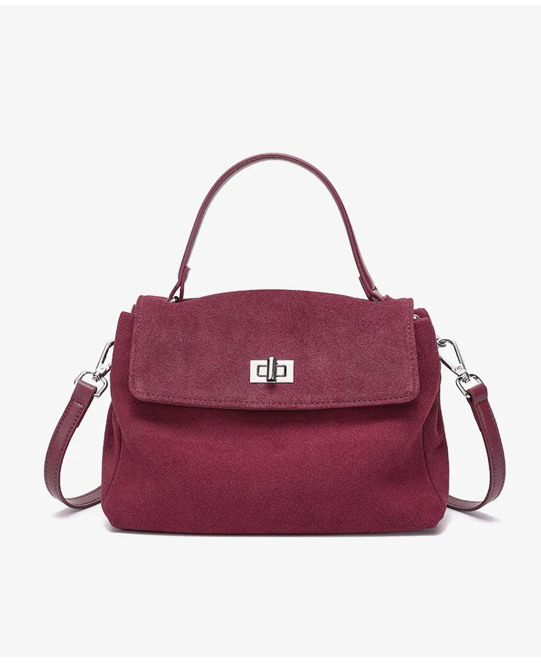 Genuine Leather Crossbody - Women's Soft Leather Messenger Bag With Zipper Closure