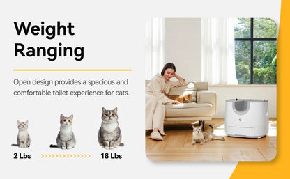 Automatic Smart Cat Litter Box - Self-Cleaning High-Capacity 11L Pet Toilet Tray - ZOOMNSTORE