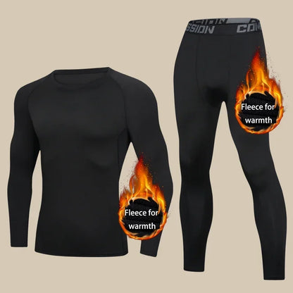 Best-Selling Men's Underwear Thermal Set, Double Warmth for Autumn and Winter, Comfortable for Sports Wear