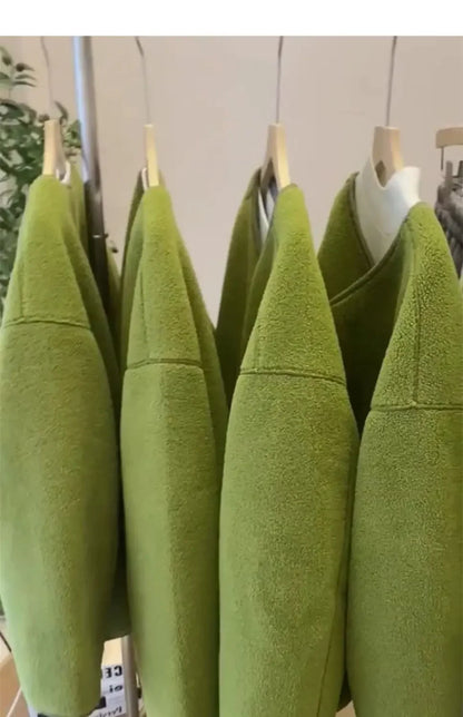 Autumn New  Women's and Chic Fleece Lamb Wool Women High-end and Street Minimalist Casual Jackets