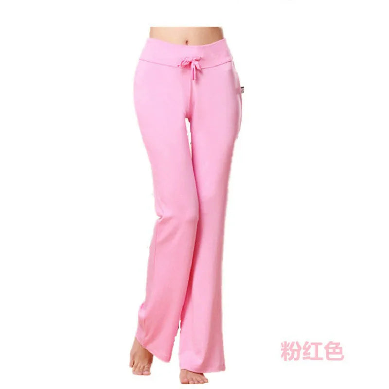 2024 Flare Leggings Yoga Pants Women High Waist Wide Leg Pants Women Gym Fitness Sports Black Flared Pant Latin Dance Trousers