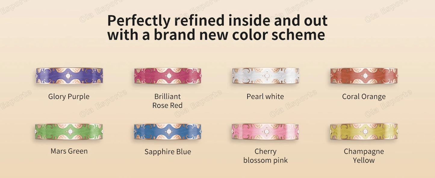 New Diamond Fashion Various Colors Available Women Smart Ring With Box Waterproof Lady ring Heart Rate Health Monitor Sport Ring