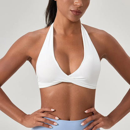 Impact Sport Bra Women High Support Push-Up Halter Workout Tank Top – Custom Logo