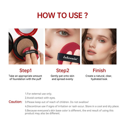 Sunscreen Cushion Foundation Fit Cushion Foundation Full Coverage Waterproof Long-lasting Concealer Long-lasting Korean Makeup