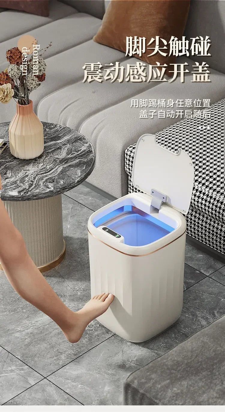 20L Smart Sensor Trash Can - Waterproof Large Capacity Kitchen  Bathroom Bin