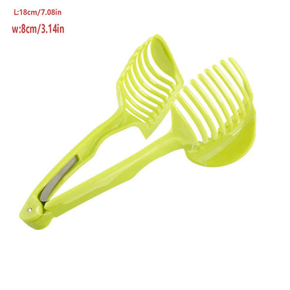 Potato Slicer - Handheld Vegetable Slicer & Tomato Cutter Tool | Plastic Blade Kitchen Accessory