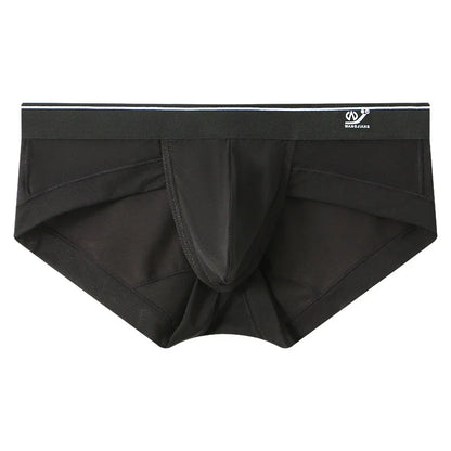 Sexy Men's boxer Ice screen hole cueca large convex  breathable quick dry men's boxers solid color underpants men underwear new