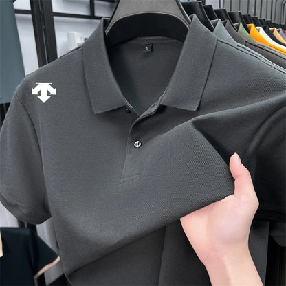 Mercerized Cotton100% Men's Summer Luxury Brand Short Sleeves Polo Shirt 25 Colors Choose From T-Shirt Business Leisure Men Top