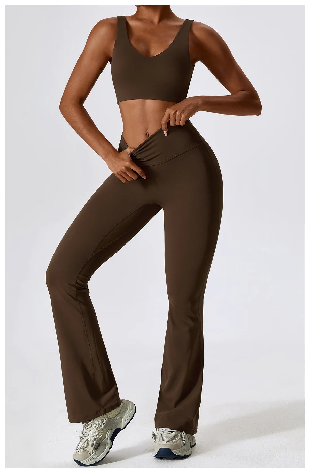 Women Yoga Set – Seamless Sportswear Gym Legging & Fitness Bra Crop Top
