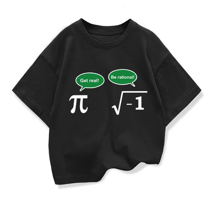 Baby Boys T-shirt High Quality Cotton Funny Math Design Printed Loose in Summer Casual O-neck T-shirt for Kids Tees Girls Tops