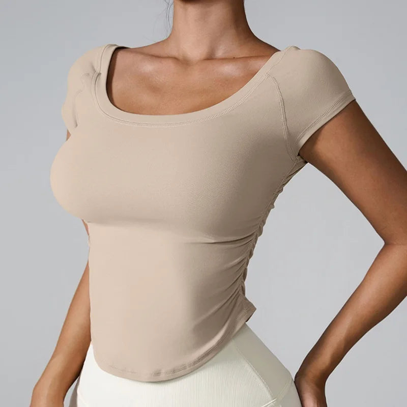 Women Yoga Shirts - Plus Size Sportswear Top | Breathable Quick Dry Fitness Workout Shirt