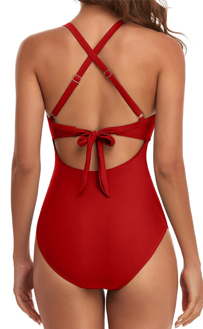 Strappy Hollow Out Swimwear Women 2026 Push Up Swimsuit Female One Piece Swimming Monokini Lady Padded Beachwear Bodysuit Summer