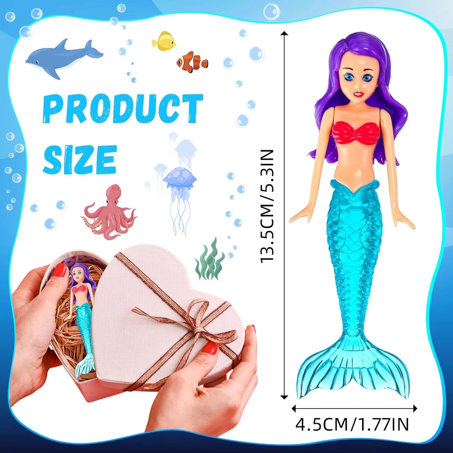 High-Quality Mermaid Diving Toys, Mermaid Bathtub Toys, Mermaid Swimming Pool Toys, Children's Boys' & Girls' Adult Swimming Pool Games