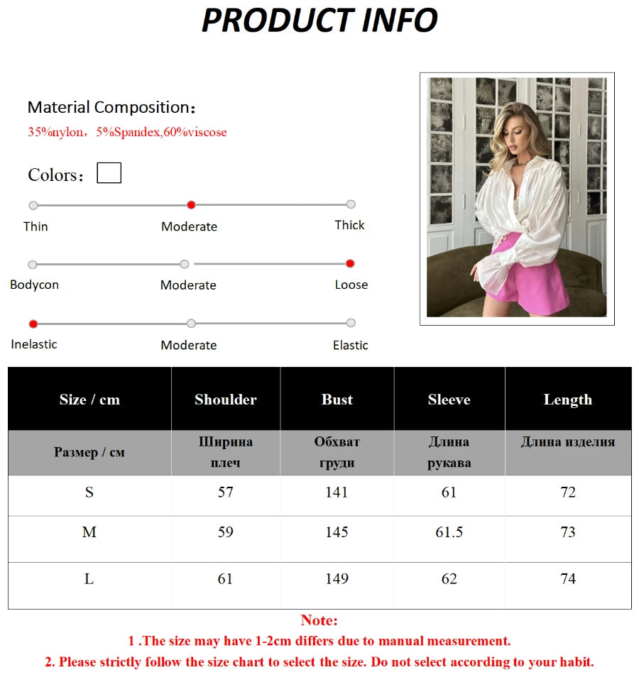 Bornladies Autumn Women's Fashionable Loose Collared Shirt Office Lady Solid Color Versatile Flare Sleeve Top Long Sleeved Shirt