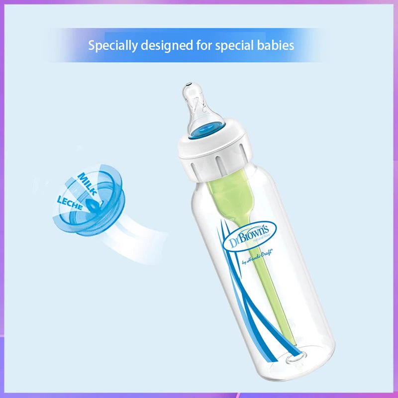 Dr. Brown's newborn baby bottle with valve / anti-colic /250ML PP bottle /250ML Glass bottle/Special bottles for hare-lip babies