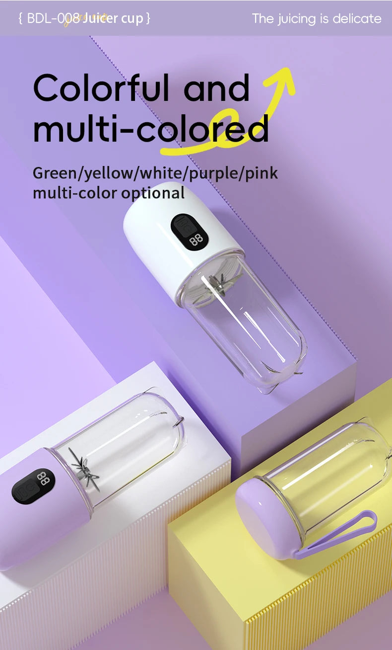 Portable USB Rechargeable Blender - Mini Juicer for Smoothies and Shakes