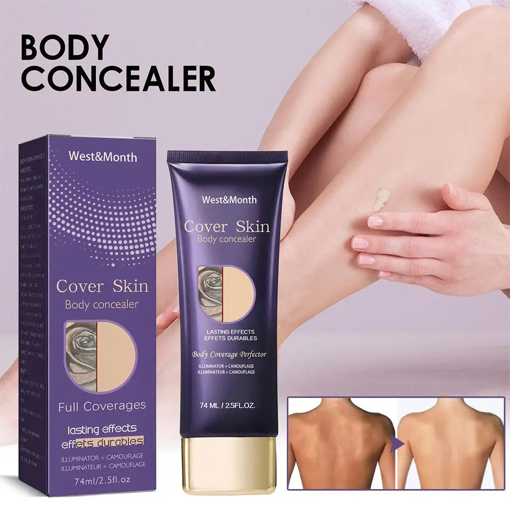 74ml Natural Tattoo Concealer Long Lasting Waterproof Tattoo Scars Cover Cream Body Coverage Makeup Foundation Cream For Women