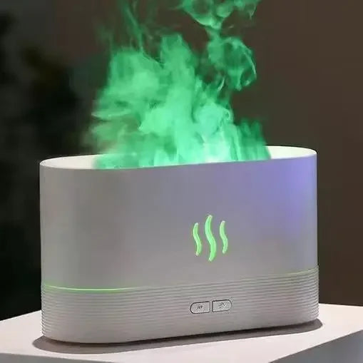 LED Ultrasonic Humidifier with Colorful Flame and Essential Oil Diffuser - ZOOMNSTORE