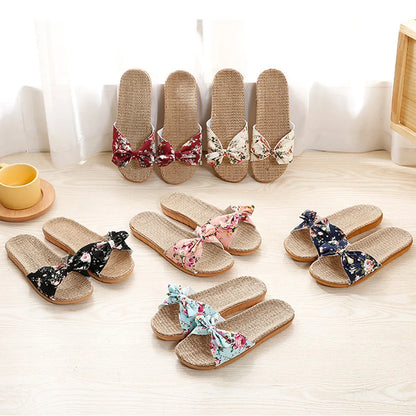 New Summer Ladies Slippers Outdoor Beach Sandals Bohemian Ethnic Style Handmade Espadrilles Platform Slippers Flip Flops Women